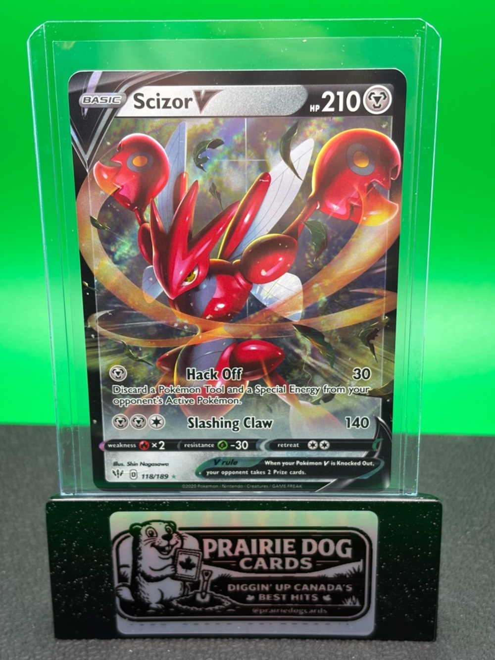 Scizor V Full Art Holo Pokémon Card